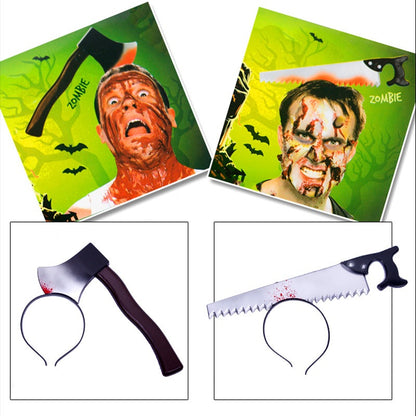 Halloween Headband Headband Decoration Ghost Festival Simulation Trick Wearing Axe Sharp Chopper Hea