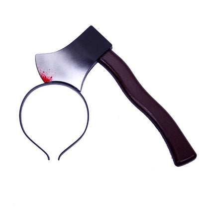 Halloween Headband Headband Decoration Ghost Festival Simulation Trick Wearing Axe Sharp Chopper Hea