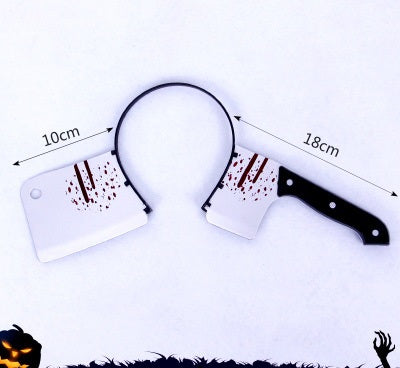 Halloween Headband Headband Decoration Ghost Festival Simulation Trick Wearing Axe Sharp Chopper Hea