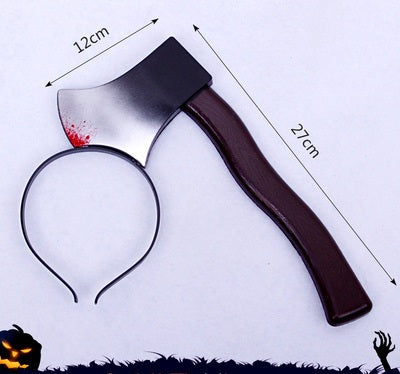 Halloween Headband Headband Decoration Ghost Festival Simulation Trick Wearing Axe Sharp Chopper Hea