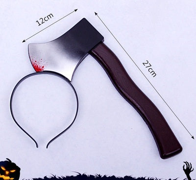 Halloween Headband Headband Decoration Ghost Festival Simulation Trick Wearing Axe Sharp Chopper Hea