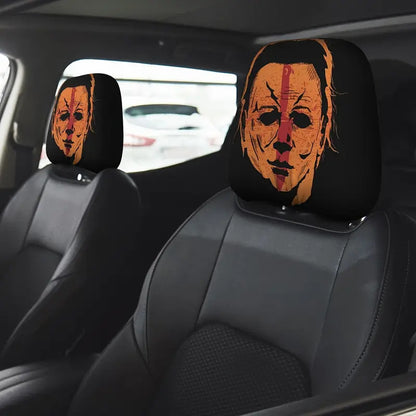 Scary Face Car Headrest Covers - 2-Piece Halloween Set