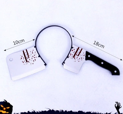 Halloween Headband Headband Decoration Ghost Festival Simulation Trick Wearing Axe Sharp Chopper Hea